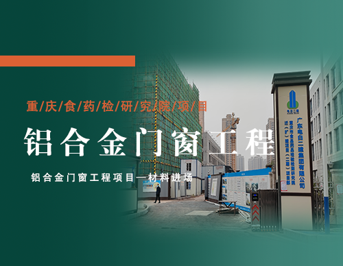 重庆食品药品检验检测研究院铝合金门窗材料进场